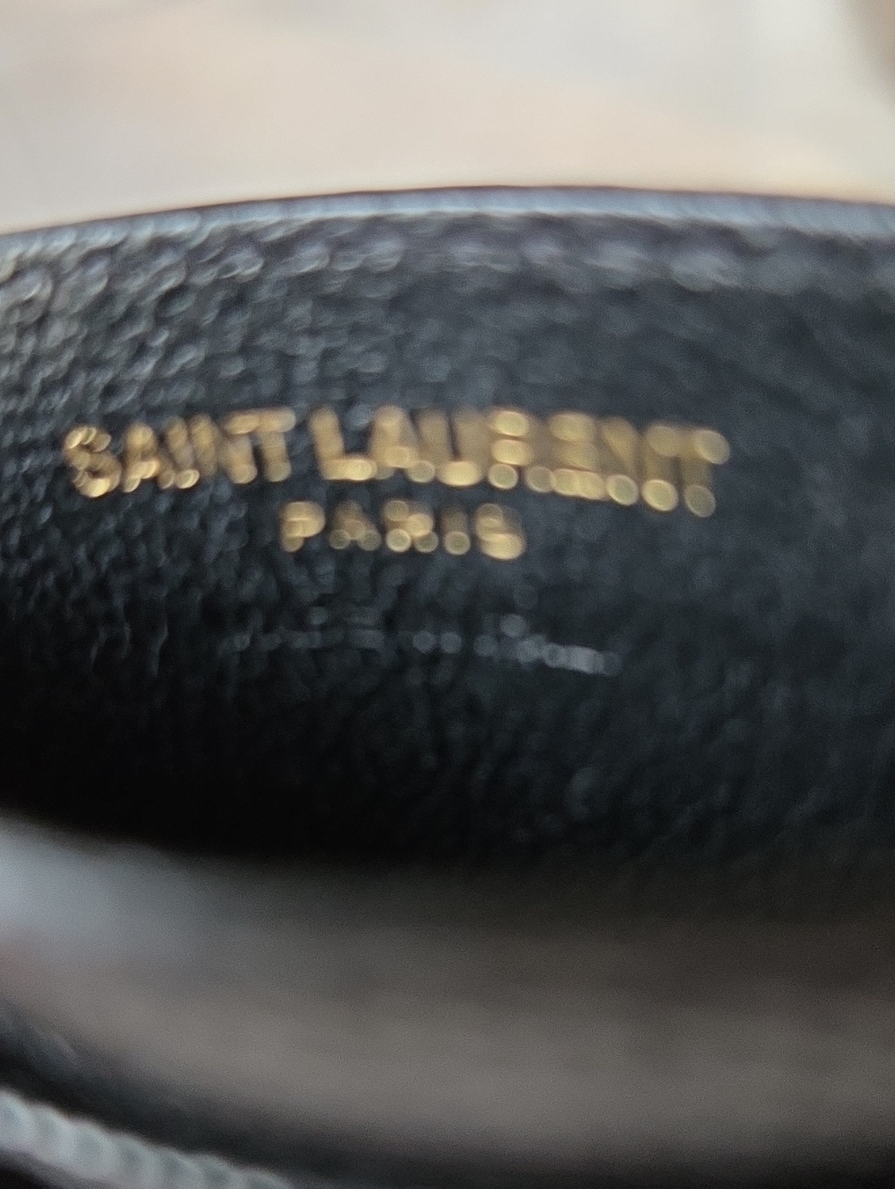 Saint Laurent Black Quilted Leather Card Case with Gold YSL Monogram - Picture 4 of 4